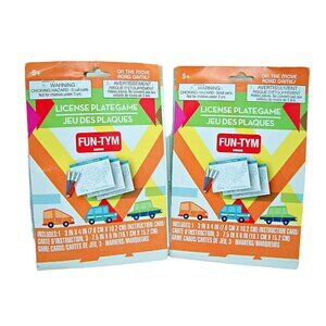 Fun-Tym Unisex Kids On The Move Road Game License Plate Travel Game Lot Of 2